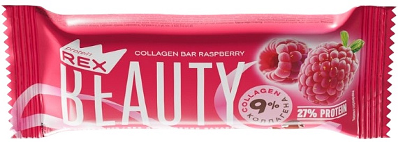 Батончик Protein Rex с высоким содержанием белка Beauty Малина 40г - Фото 1 большая