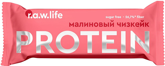 Протеиновый батончик R.A.W. Life Малиновый чизкейк - Фото 1 большая
