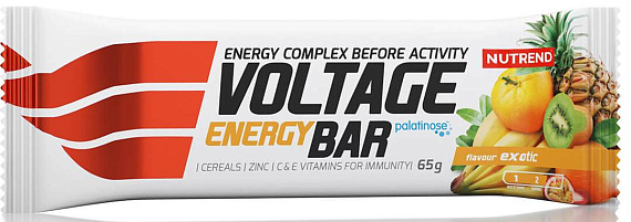 Энергетический батончик Nutrend Voltage Energy Bar 65 гр Экзотик - Фото 1 большая