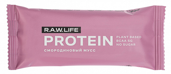 Протеиновый батончик R.A.W. Life Смородиновый мусс - Фото 1 большая