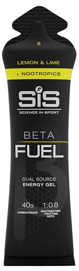 Гель SIS Beta Fuel + Nootropics Лимон/Лайм 60мл - Фото 1 большая