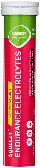 Электролиты растворимые Squeezy Endurance Electrolytes Lemon 20шт - Фото 1 большая