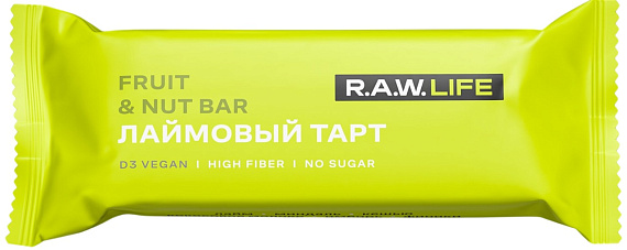 Орехово-Фруктовый батончик R.A.W. Life Лаймовый тарт - Фото 1 большая