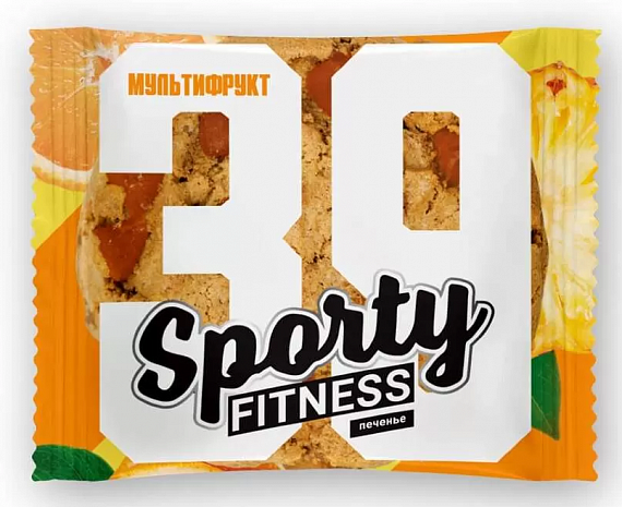 Печенье Sporty Низкокалорийное Мультифрукт 60г - Фото 1 большая