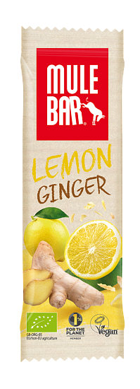 Энергетический батончик Mulebar Задорный лимон Лимон/Имбирь 40 г - Фото 1 большая