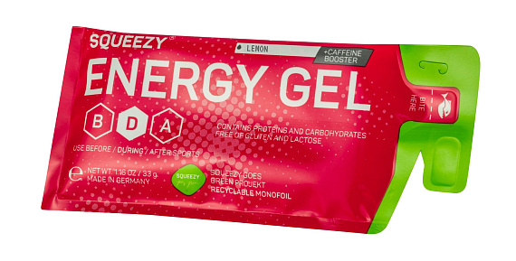 Гель с электролитами Squeezy Energy Gel Лимон 33г - Фото 1 большая