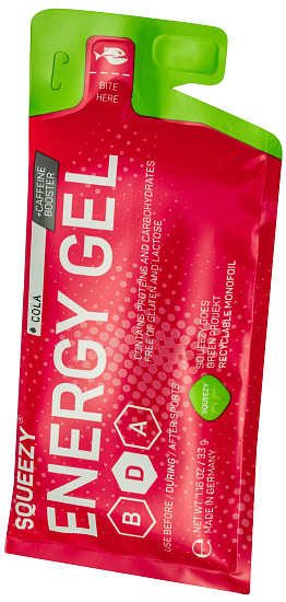 Гель с электролитами и кофеином Squeezy Energy Super Gel Кола - Фото 1 большая