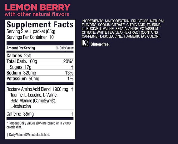 Напиток спортивный GU Roctane Drink Mix Лимонная ягода - Фото 2 большая