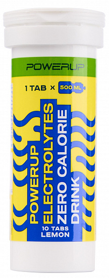 Напиток Powerup Electrolytes Zero Calorie Drink 10 шипучих таблеток Лимон - Фото 1 большая