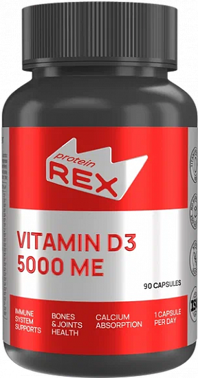 Пищевая добавка Protein Rex Vitamin D3 5000 МЕ 90 капс - Фото 1 большая