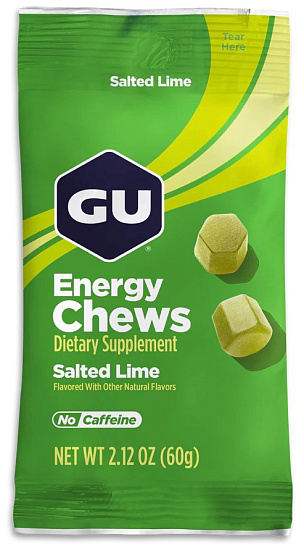 Конфеты жевательные GU Energy Chews солёный лайм - Фото 1 большая