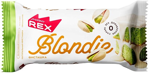 Пирожное протеиновое Protein Rex Блонди Фисташка 50г - Фото 1 большая