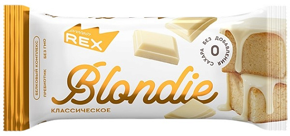 Пирожное протеиновое Блонди Protein Rex Классический 50г - Фото 1 большая