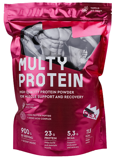 Протеиновый коктейль Protein Rex Ванильное мороженое 900г - Фото 1 большая