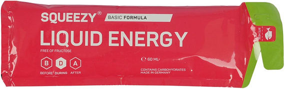 Гель с электролитами Squeezy Energy Gel Без вкуса 60мл  - Фото 1 большая
