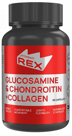 Пищевая добавка Protein Rex ГХК комплекс с коллагеном 90кап - Фото 1 большая