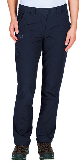 Брюки женские Jack Wolfskin Chilly Track Xt Midnight Blue Long - Фото 2 большая
