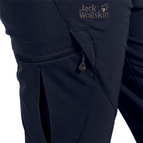 Брюки женские Jack Wolfskin Chilly Track Xt Midnight Blue Long - Фото 4 большая