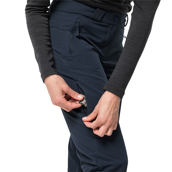 Брюки женские Jack Wolfskin Activate Thermic Midnight Blue Long - Фото 4 большая