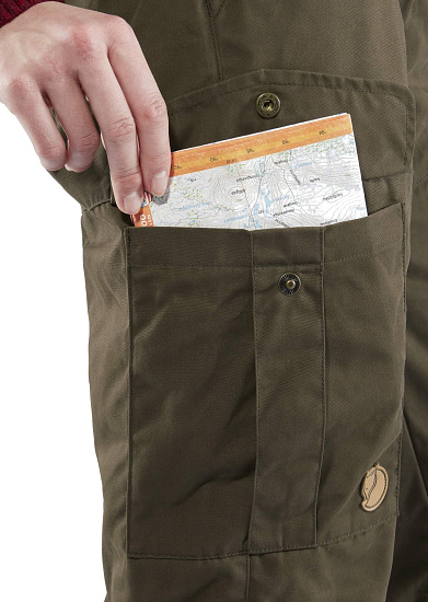 Брюки женские Fjallraven Karla Pro Winter Dark Olive - Фото 4 большая
