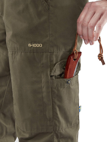 Брюки женские Fjallraven Karla Pro Winter Dark Olive - Фото 5 большая