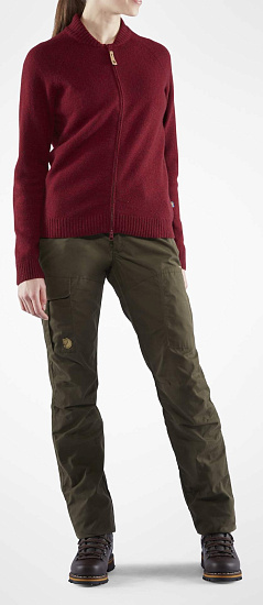 Брюки женские Fjallraven Karla Pro Winter Dark Olive - Фото 6 большая