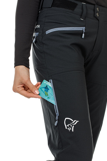 Брюки женские Norrona Falketind Flex1 Caviar - Фото 8 большая