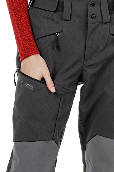 Брюки женские Bergans Rabot 365 Hybrid SolidCharcoal/SolidDkGrey/Black - Фото 9 большая