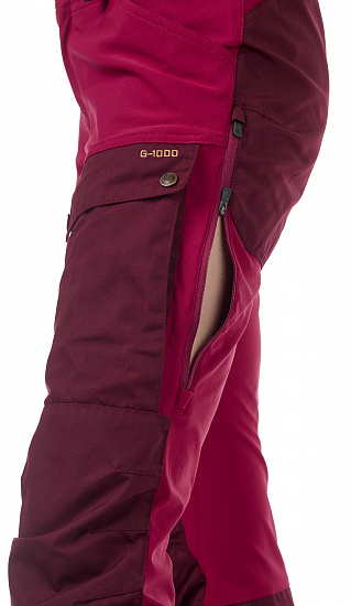 Брюки женские Fjallraven Keb Dark Garnet-Plum - Фото 6 большая
