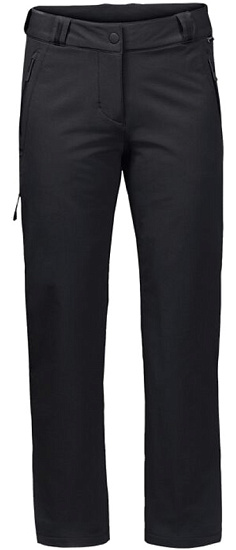 Брюки женские Jack Wolfskin Activate Thermic Short Black - Фото 1 большая