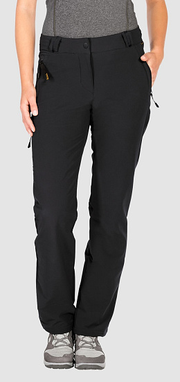 Брюки женские Jack Wolfskin Activate Thermic Long Black - Фото 2 большая
