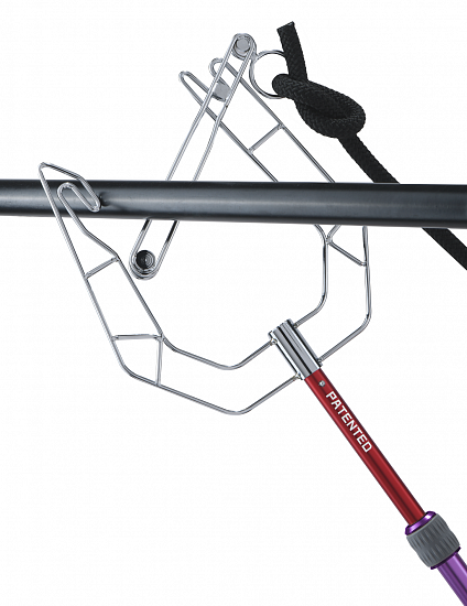 Скоба для удочки для оттяжек Kailas Clip-Up EVO Stick Clip Rope Head 8 см Silver - Фото 3 большая