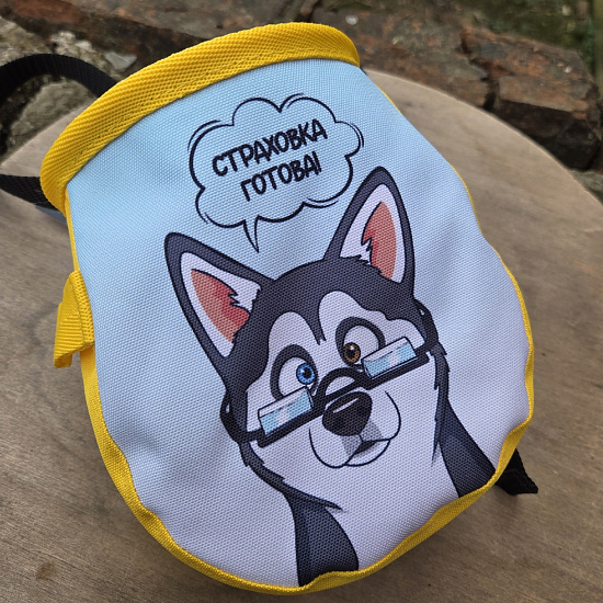 Мешок для магнезии Boulder Monsters 110326 Страховка готова (принт) Жёлтый - Фото 3 большая