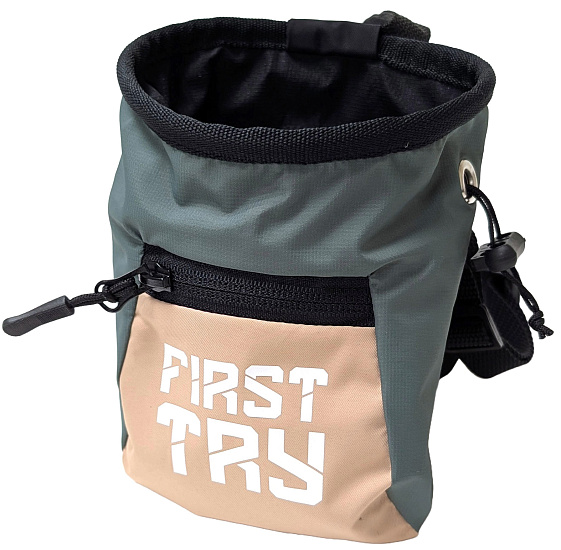 Мешок для магнезии First Try Малый 111125 Бежевый/Серый - Фото 1 большая
