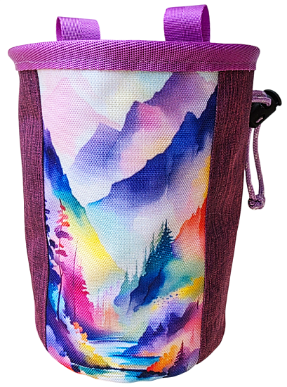 Мешок для магнезии Boulder Monsters Горы Сиреневый - Фото 1 большая