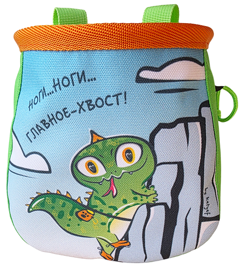 Мешок для магнезии Boulder Monsters Ноги…ноги, главное хвост Зеленый - Фото 1 большая