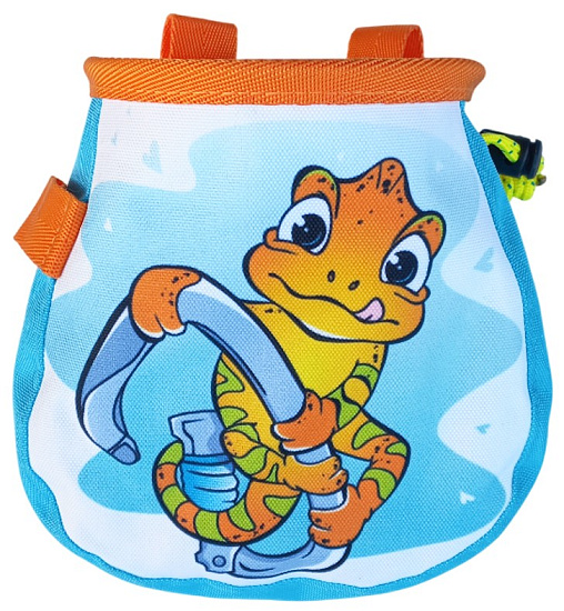 Мешок для магнезии Boulder Monsters Ящерка на карабине - Фото 1 большая