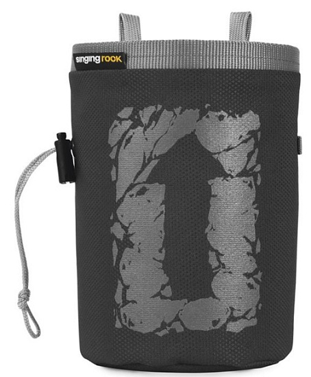 Мешок для магнезии Singing Rock Chalk Bag Large Dark Grey - Фото 1 большая
