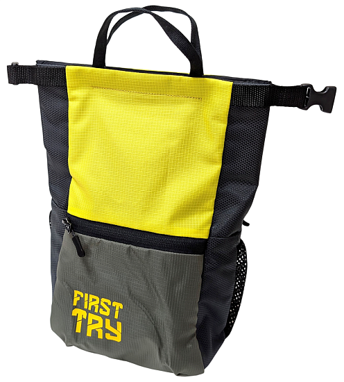 Мешок для магнезии First Try Большой 71125 L Серый/Жёлтый/Тёмно-Серый - Фото 1 большая