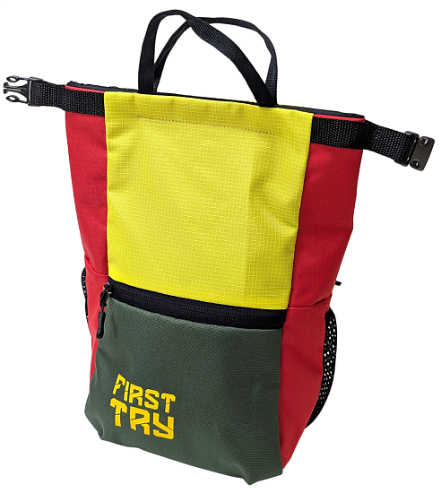 Мешок для магнезии First Try Большой 71125 L Хаки/Жёлтый/Красный - Фото 1 большая