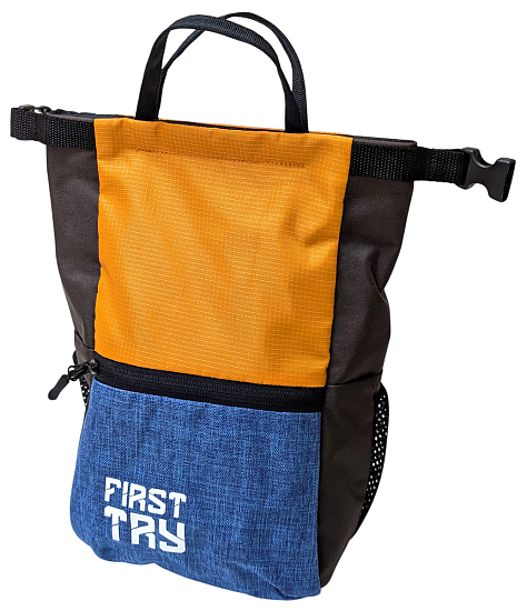Мешок для магнезии First Try Большой 71125 L Синий/Оранжевый/Коричневый - Фото 1 большая