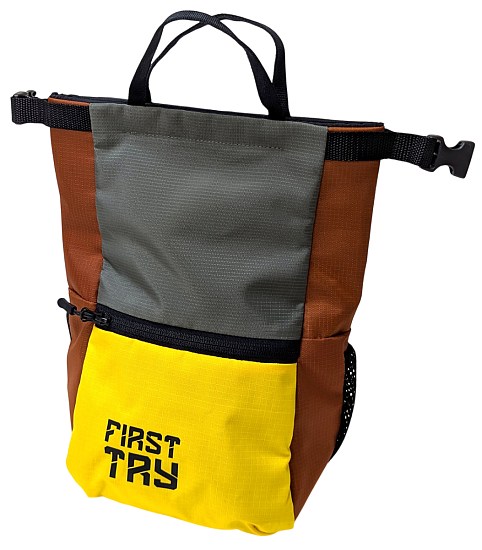 Мешок для магнезии First Try Большой 71125 L Жёлтый/Серый/Коричневый - Фото 1 большая
