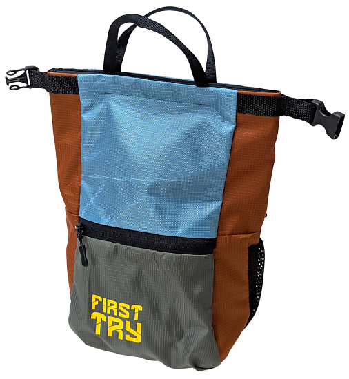 Мешок для магнезии First Try Большой 71125 L Серый/Голубой/Коричневый - Фото 1 большая