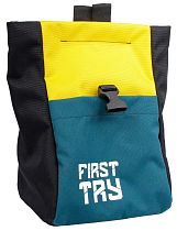 Мешок для магнезии First Try Большой 100326 S Бирюзовый/Желтый