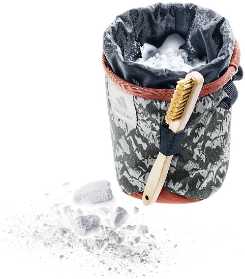 Мешок для магнезии Deuter Gravity Chalk Bag I Aubergine Blocks-Turmeric - Фото 2 большая