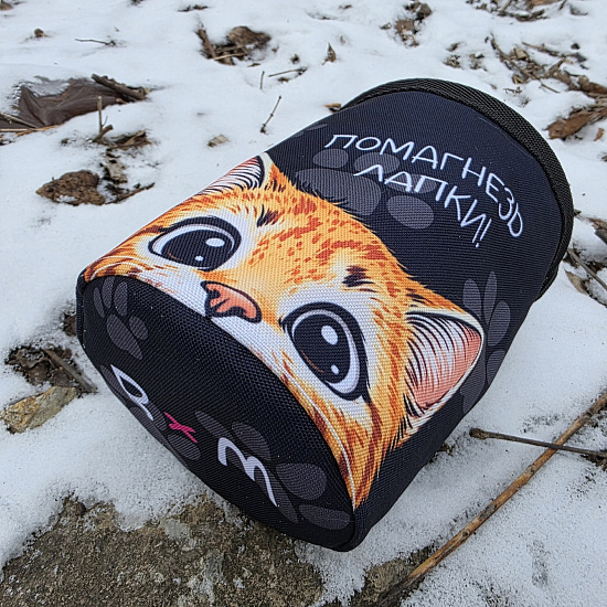 Мешок для магнезии Boulder Monsters 110326 Рыжий кот (принт) - Фото 2 большая