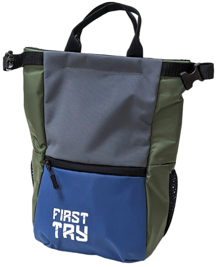 Мешок для магнезии First Try Большой 240725 L Синий/Серый/Хаки - Фото 1 большая