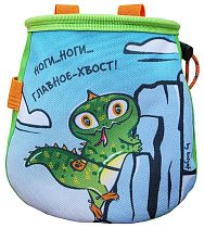 Мешок для магнезии Boulder Monsters Ноги…Ноги…Главное-хвост зеленый (принт)