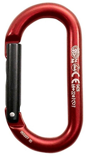 Карабин Kong Oval Alu Straight Gate Red - Фото 1 большая