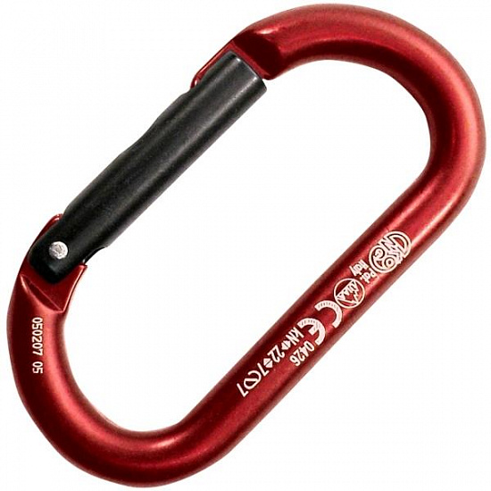 Карабин Kong Oval Alu Straight Gate Red - Фото 1 большая